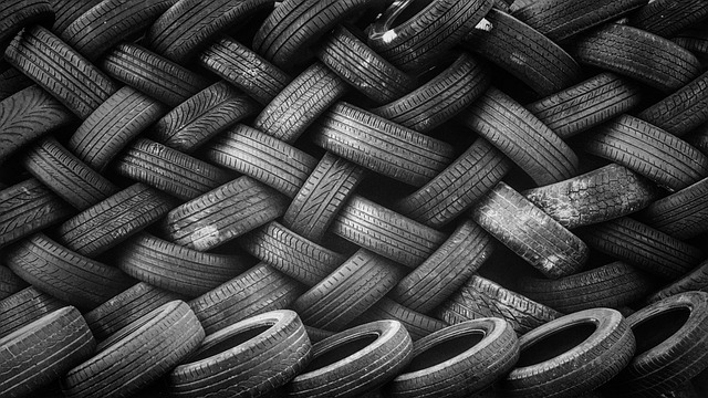 A stockpile of old tires.